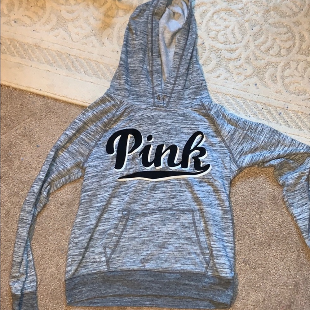 PINK Gray Hoodie